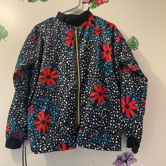 Ankala Bomber floral Unisex Jacket Size S - Picture 1 of 4